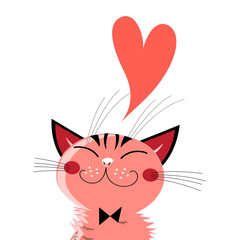 Graphics in love cat