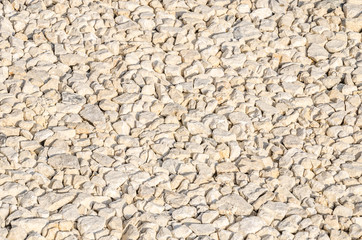 Stone gray texture background. Vintage stone backdrop or Pattern of modern gravel. Grunge great for your design and texture background. Gray granite gravel floor in the park