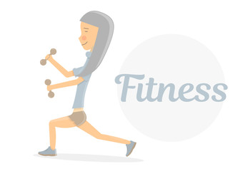Fitness girl logo.