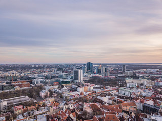 Obraz premium Aerial view of city Tallinn Estonia