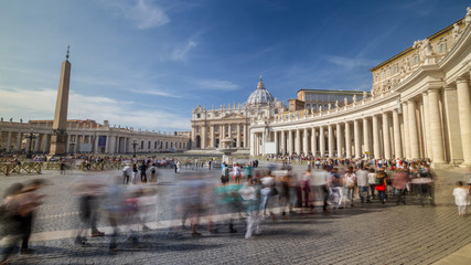 St. Peter's Square and Basilica in Vatican City, Rome, Italy