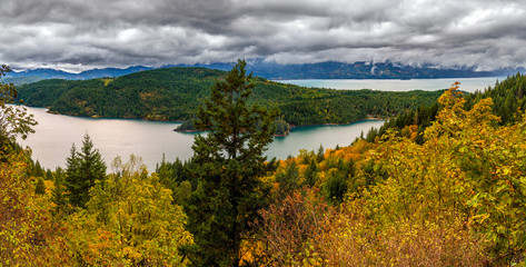 Colorful Fall Landscape in Sasquatch Provincial Park, Kent, British Columbia, Canada