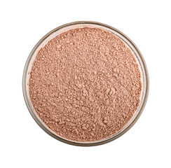 Pink cosmetic clay powder