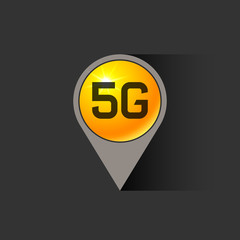 Web icon of 5G technology