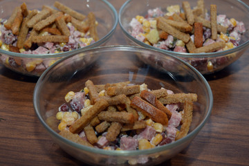 delicious festive salad for Breakfast lunch dinner plate
