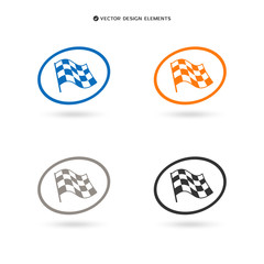 Checkered racing flag icon