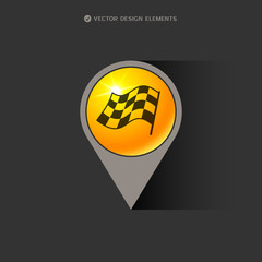 Checkered racing flag icon