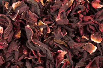 Heap of aromatic Hibiscus tea