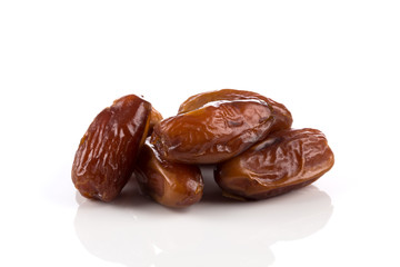 Dates fruits isolated on white background
