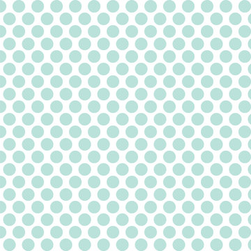 Medium mint polka dot seamless pattern. Pastel blue repeating polka dots for backgrounds, borders, gift wrap, fabric, scrapbooking and more. Simple, sweet, cute circle print.