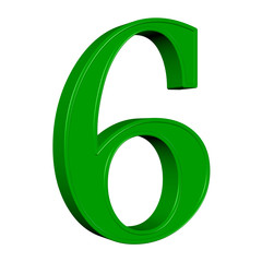 Grüne Sechs,6, Ziffer