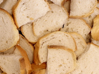 Bread slices flat