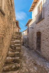 Santo Stefano di Sessanio, Italy - The small and charming medieval stone village, in Gran Sasso National Park, Abruzzo region, at 1250 meters, almost destroyed by an earthquake