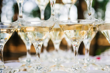 glasses of champagne