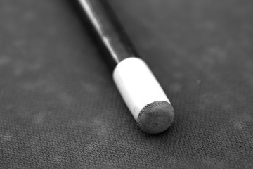 Close up billiard sticks
