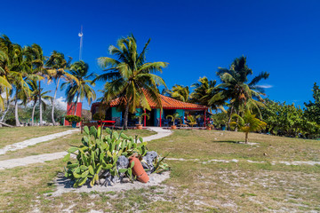  PLAYA GIRON, CUBA - FEB 15, 2016: View of seaside resort Caleta Buena at Bay of Pigs near Playa Giron village, Cuba.
