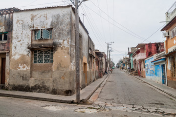 MATANZAS, CUBA - FEB 16, 2016: View of streets in the center of Matanzas, Cuba
