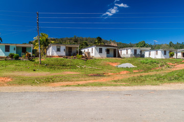 Fototapeta na wymiar Village houses in Valle de Ancon, Cuba