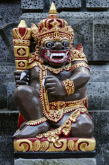 traditional balinese hindu statues in bali temple indonesia