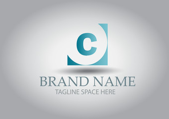 Letter c square vector logo design