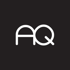 initial letter rounded logo modern white color