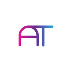 initial letter rounded logo modern, colorful gradient