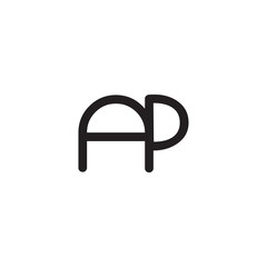 Obraz premium initial letter rounded logo modern