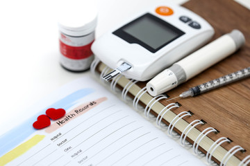 Healthcare: Paper note word 