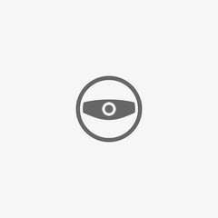 car rudder vector icon