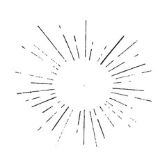 Obraz premium Vintage Sunburst Graphic Element