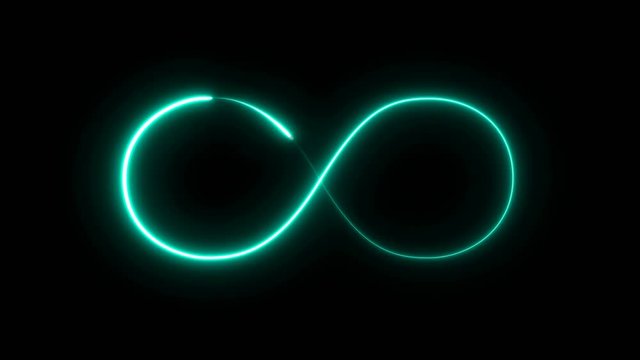 Abstract background with infinity sign. Digital background. Seamless loop