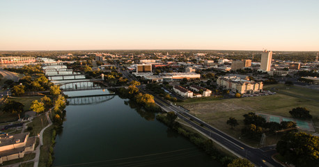 Downtown Waco Texas River Waterfront City Architecture