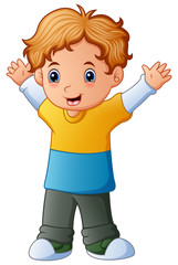 Obraz premium Happy boy cartoon