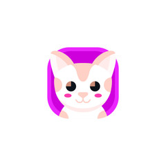 Cute Cat App Icons Logo Vector Isolated