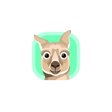 Cute Kangaroo App Icons Logo Vector