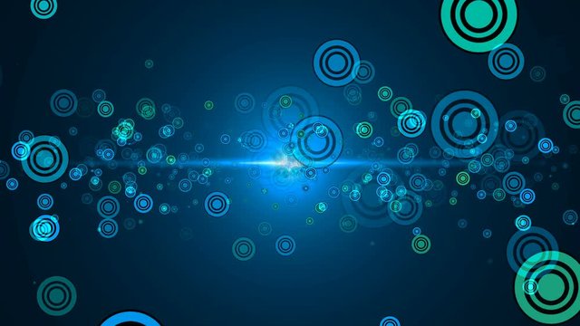 Abstract background with circles stroke. Seamless loop