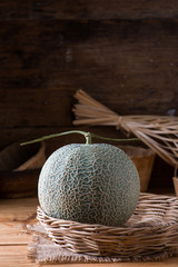 Melon on the wooden table