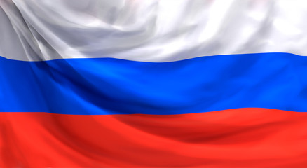 flag of Russia 3d rendering background