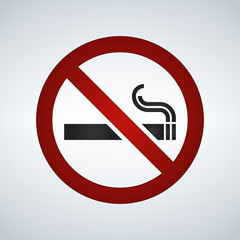 No smoking sign on white background