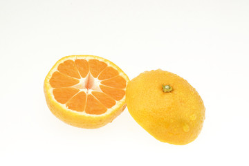 ミカン　福岡県産　八女ミカン　白抜き