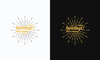 Luxury Happy Holiday banner designs