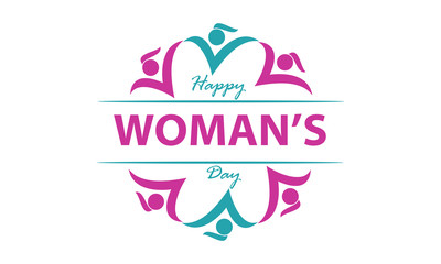 Obraz premium Happy Woman's Day Template
