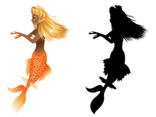 Gold Fish Tail Mermaid