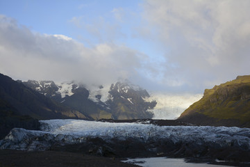 tongue of Vatnajokull Glacier Iceland