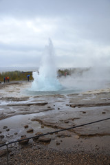 Geysir center in Haukadalur Valley Iceland