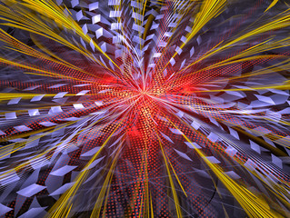 Fototapeta premium Graphic Design. Magic energy multicolored fractal. 3D rendering. 