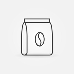 Coffee Pack vector icon in thin line style