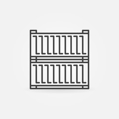 Shipping containers vector outline concept icon