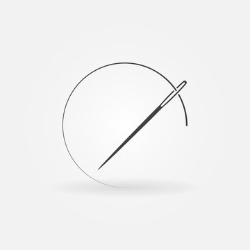 Needle And Thread Icon Or Design Element