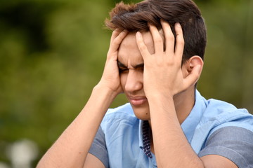 Diverse Male And Anxiety